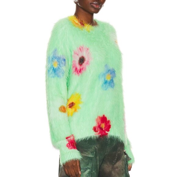 OVERSIZED ACNE STUDIO FLORAL PRINT SWEATER SIZE S NEW - Picture 3 of 8